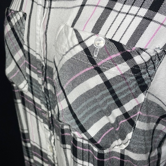 EUC Sanctuary Plaid Long Sleeve Button Front Top - Picture 6 of 11